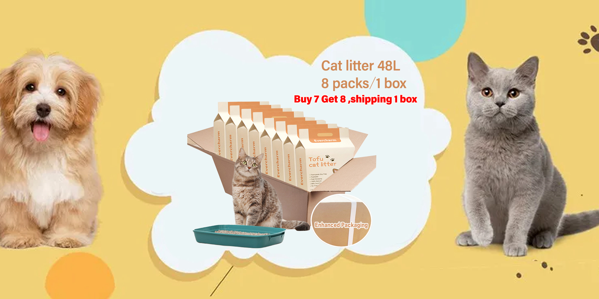 Teling 4 Pcs Disposable Cat Litter Box Double Layer Waterproof Cat Litter  Tray Foldable Travel Litter Box for Kitty Portable Cat Litter Box for Cat