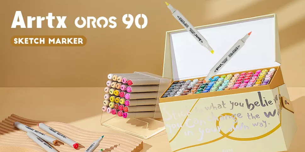 Arrtx OROS, 12 Colors Markers, Artist Collaboration Set With