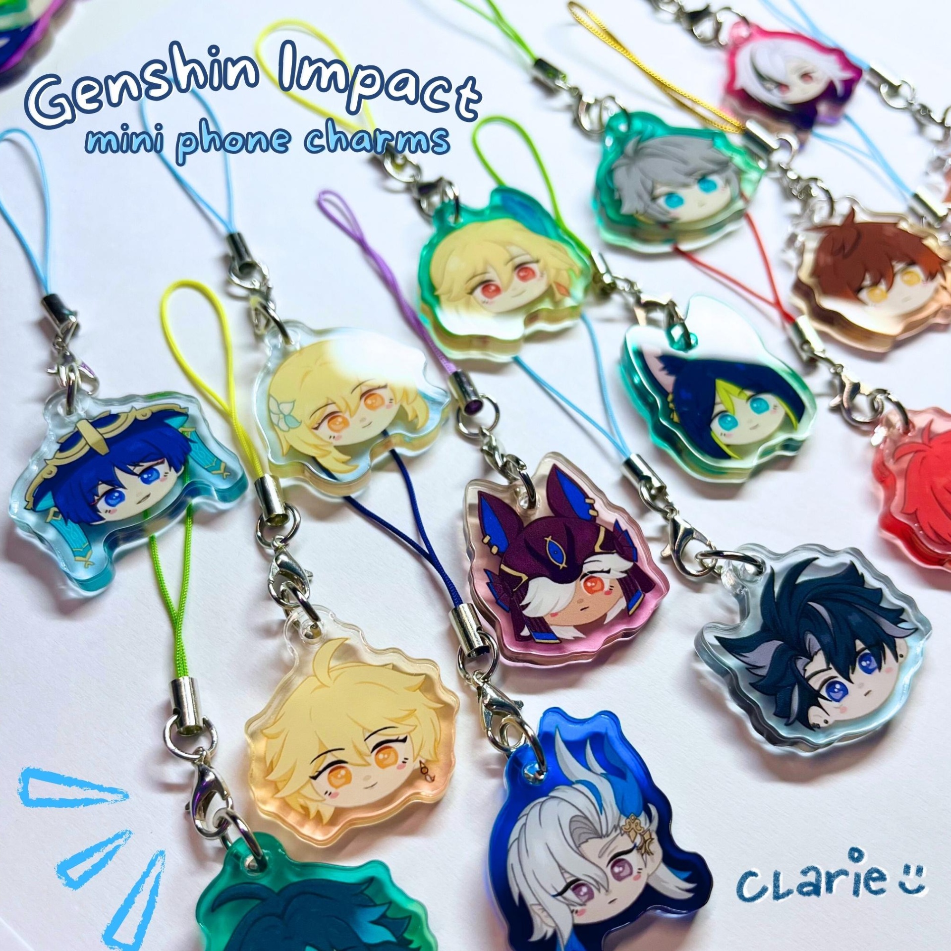 Genshin Impact Mini Glitter Charms