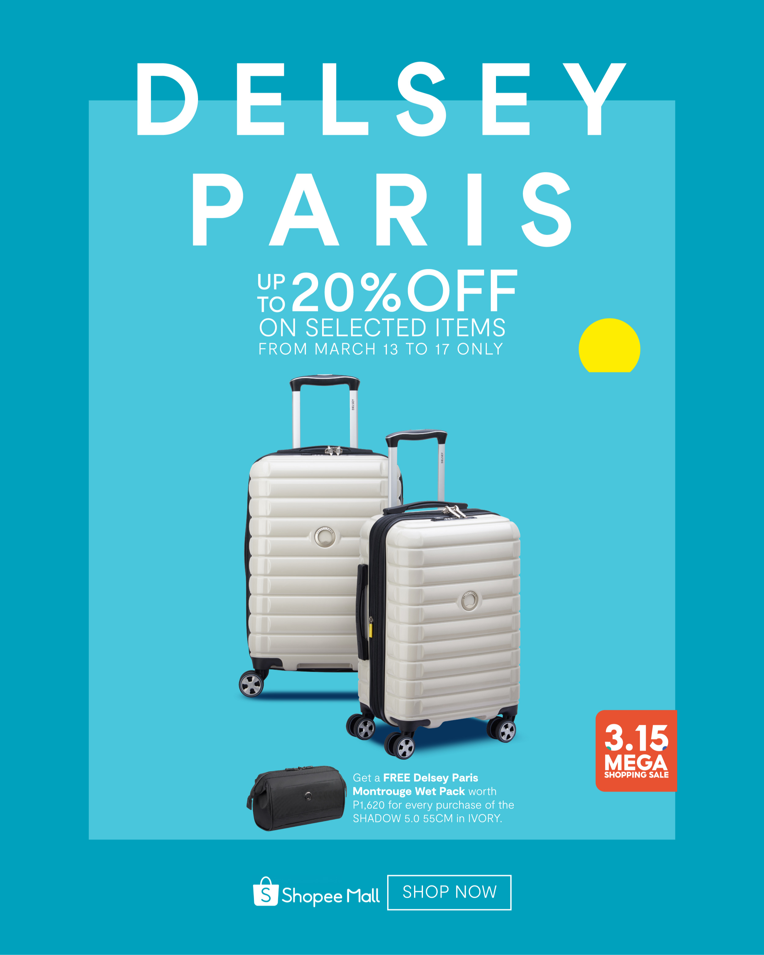 Delsey store luggage sale