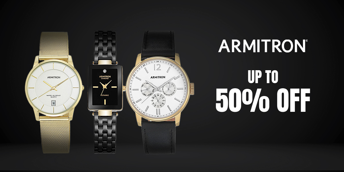 Armitron gold watch on sale mens