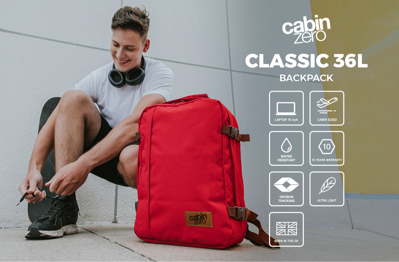 CabinZero Classic 36L Hand Carry Luggage Travel Bag
