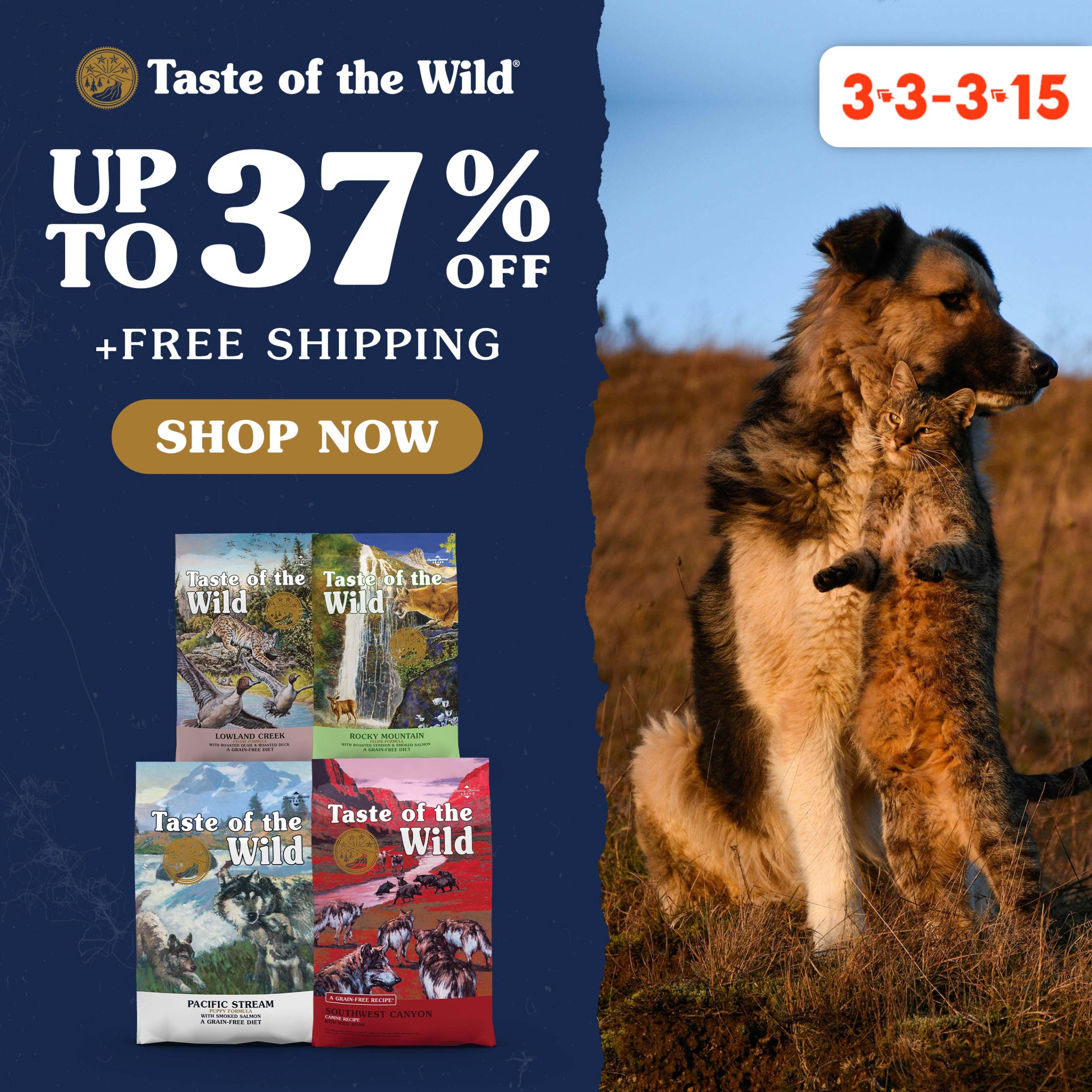 A taste of on sale the wild dog food