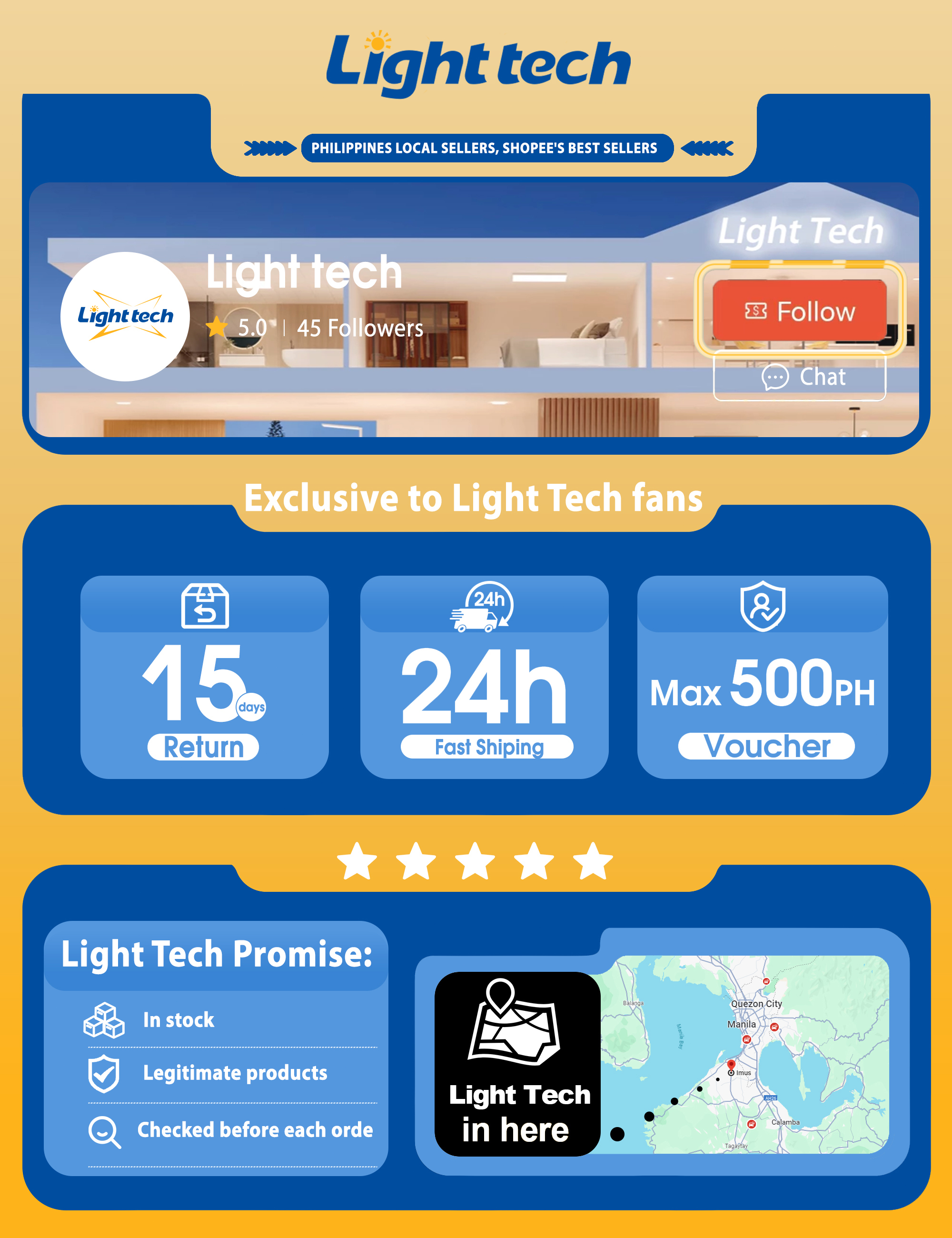 LIGHT TECH, Online Shop | Shopee Philippines