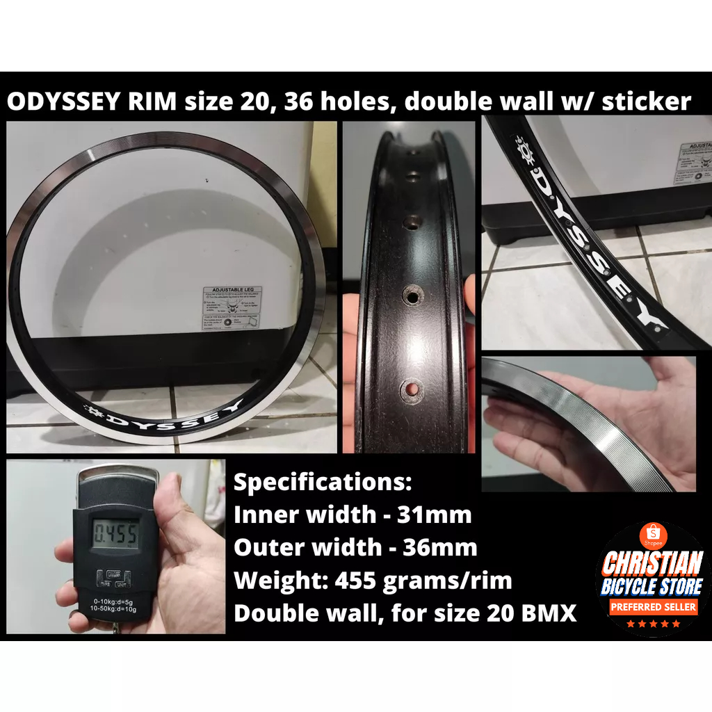 Bmx rim outlet size