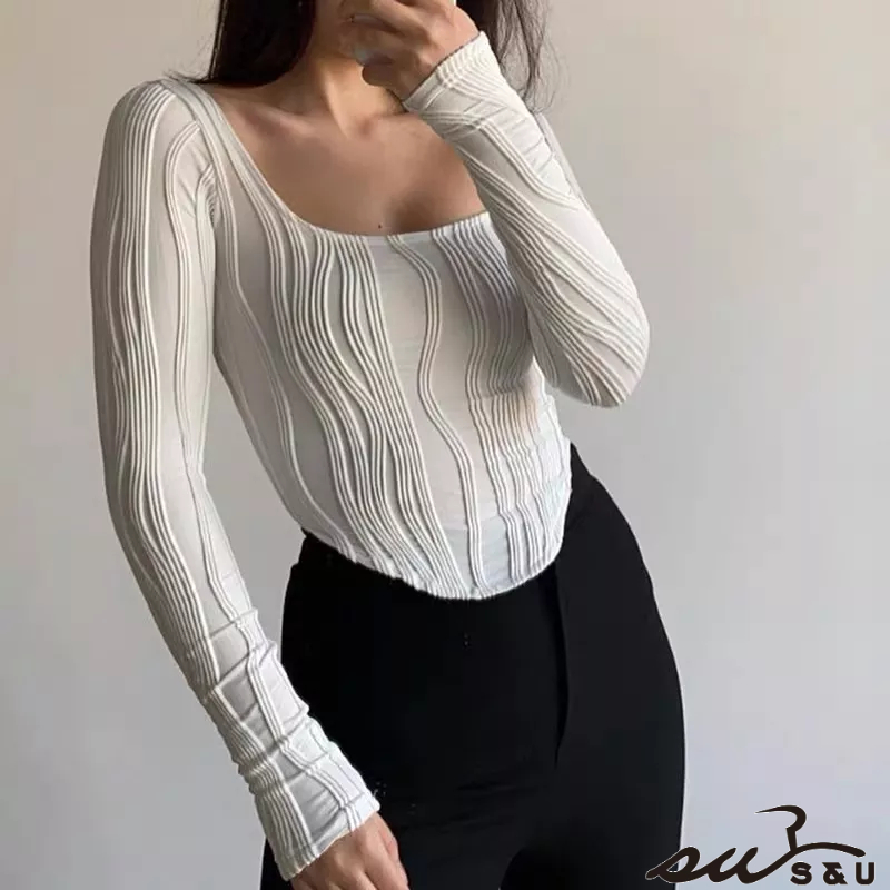 Fond Favorite Black Ribbed Long Sleeve Notch Neck Bodysuit