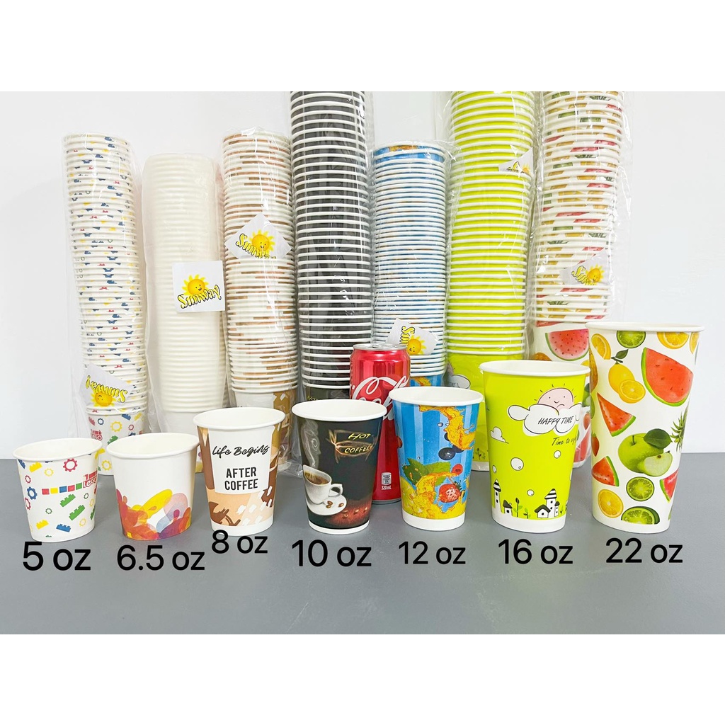 Small Paper Cup, 3, 4, 5, 6.5 oz, 50 PIECES, Drinking Service Cups