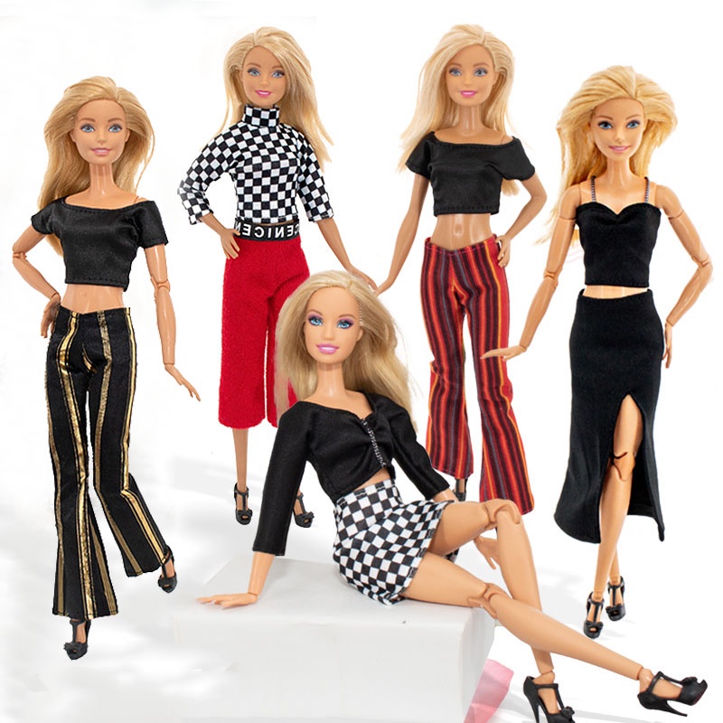 1/6 Doll Accessories Black Series Daily Casual Dress Wear Suit Barbie  Sportswear Doll Clothes (NO doll)