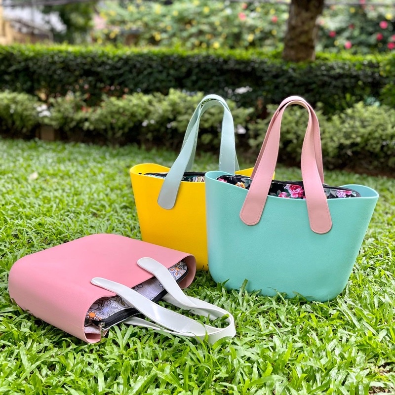 EVA Bag Collection- Pastels, Silicone Bag, Waterproof Bag