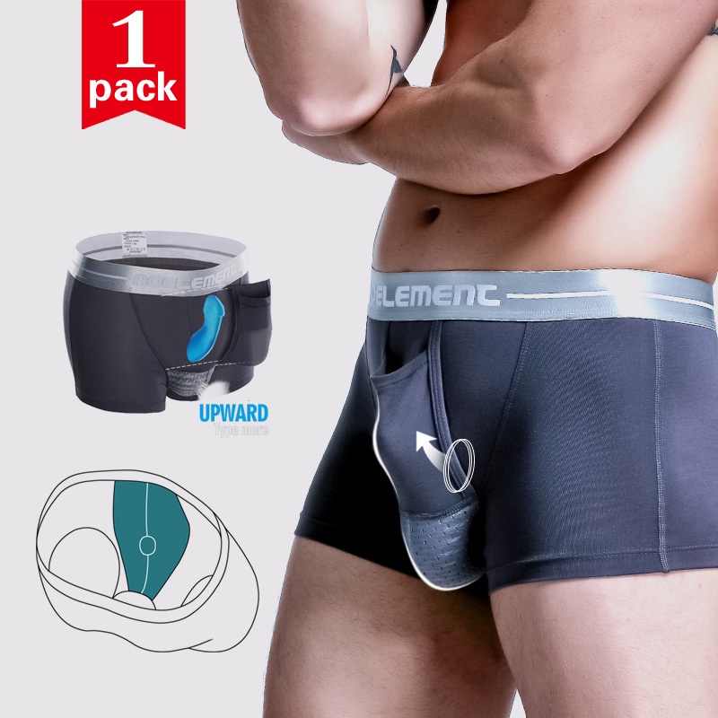 Youth U Convex Breathable Boxer Pants Elephant Trunk Men's Underpants  Separation Boxers Physiological Underpants 132