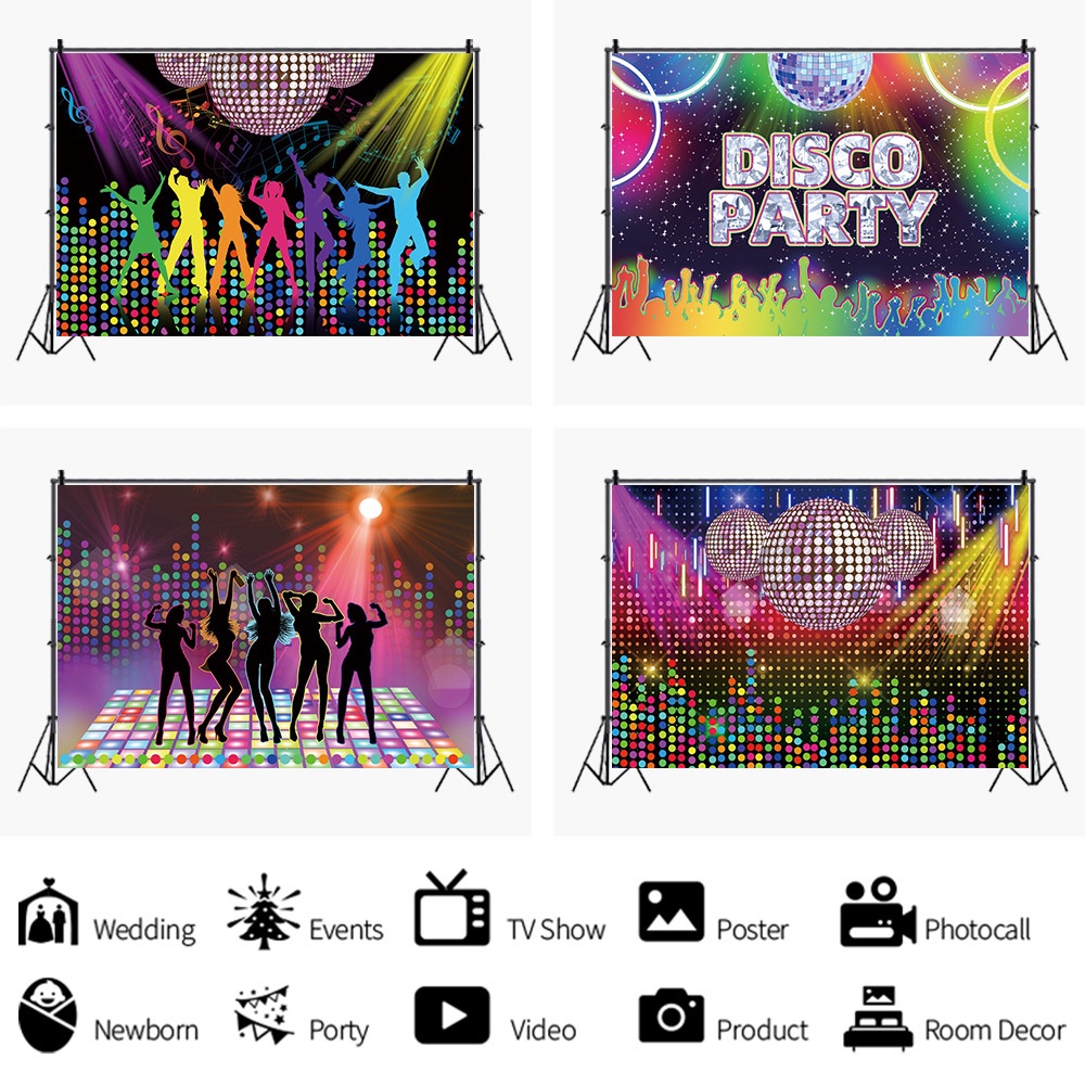 Disco Music Dancing Carnival Birthday Party Holiday Decoration