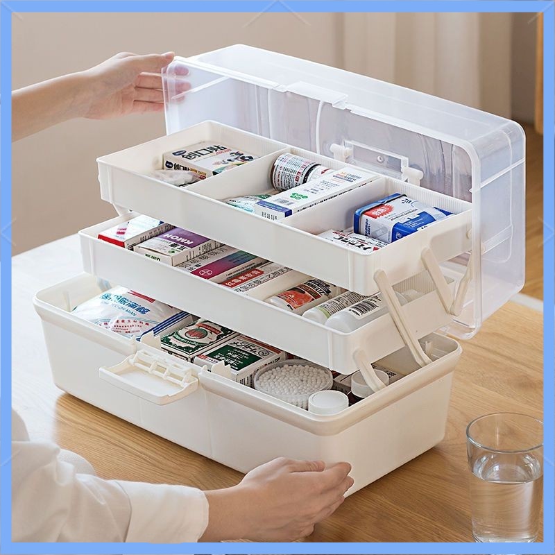Multifunctional storage box organizer Medical Kit Medicine Cabinet  Household Portable Storage Box