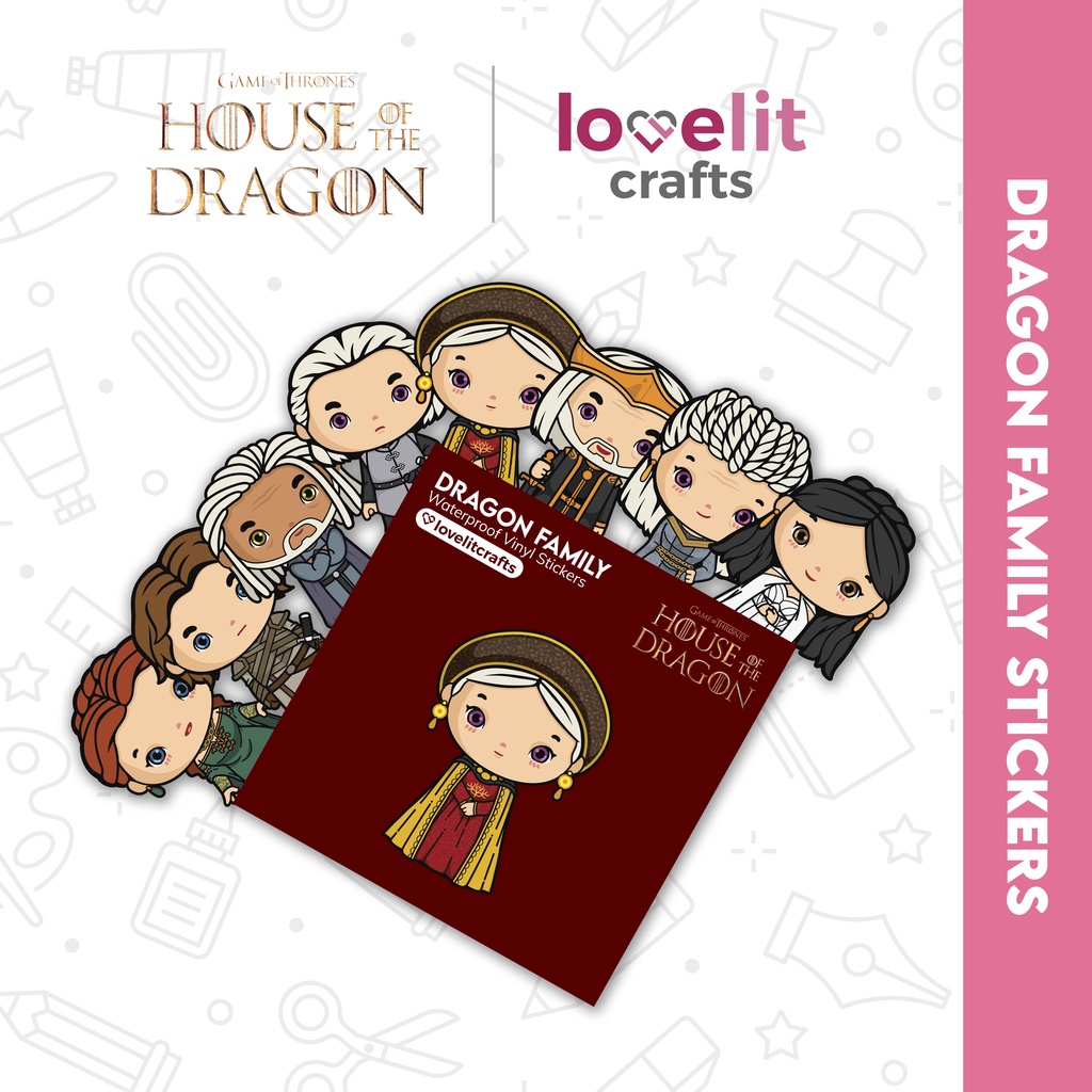 Dragon Family Sticker | Game of Thrones | House of the Dragon | Waterproof  | High Quality | Shopee Philippines