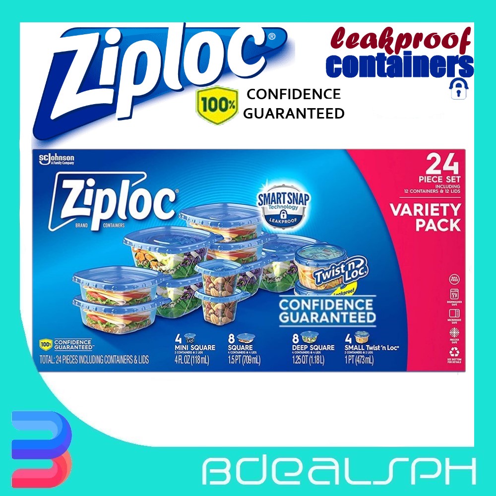 Ziploc Variety Pack New Containers 24 piece set