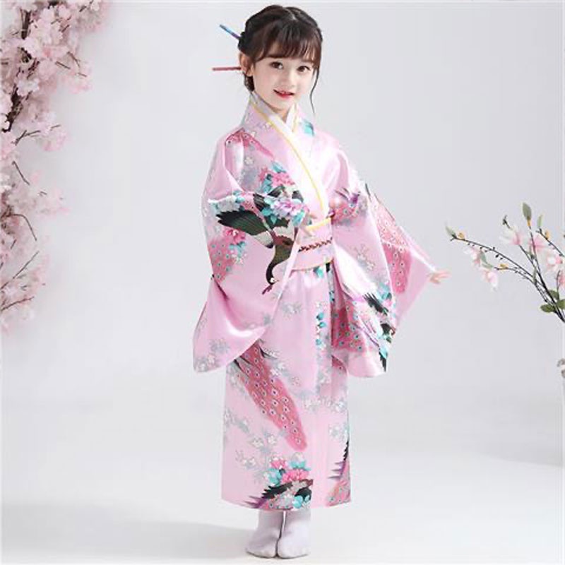 Costume Japanese children kimono boys and girls national bathrobe students  chorus performance dance costumes