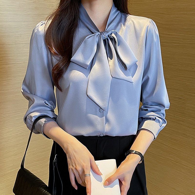 Chiffon Bow Tie Style Shirt