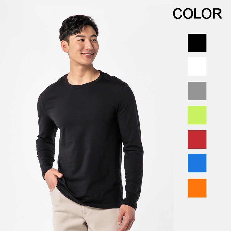 Long Sleeve for Men Sports Wear Dri Fit Round Neck Tops Fitness Tight Gym