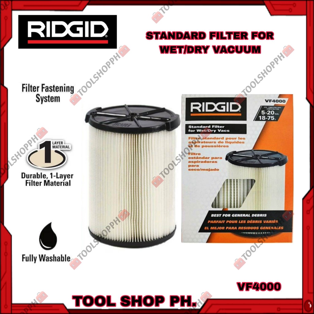 Ridgid store vacuum filter