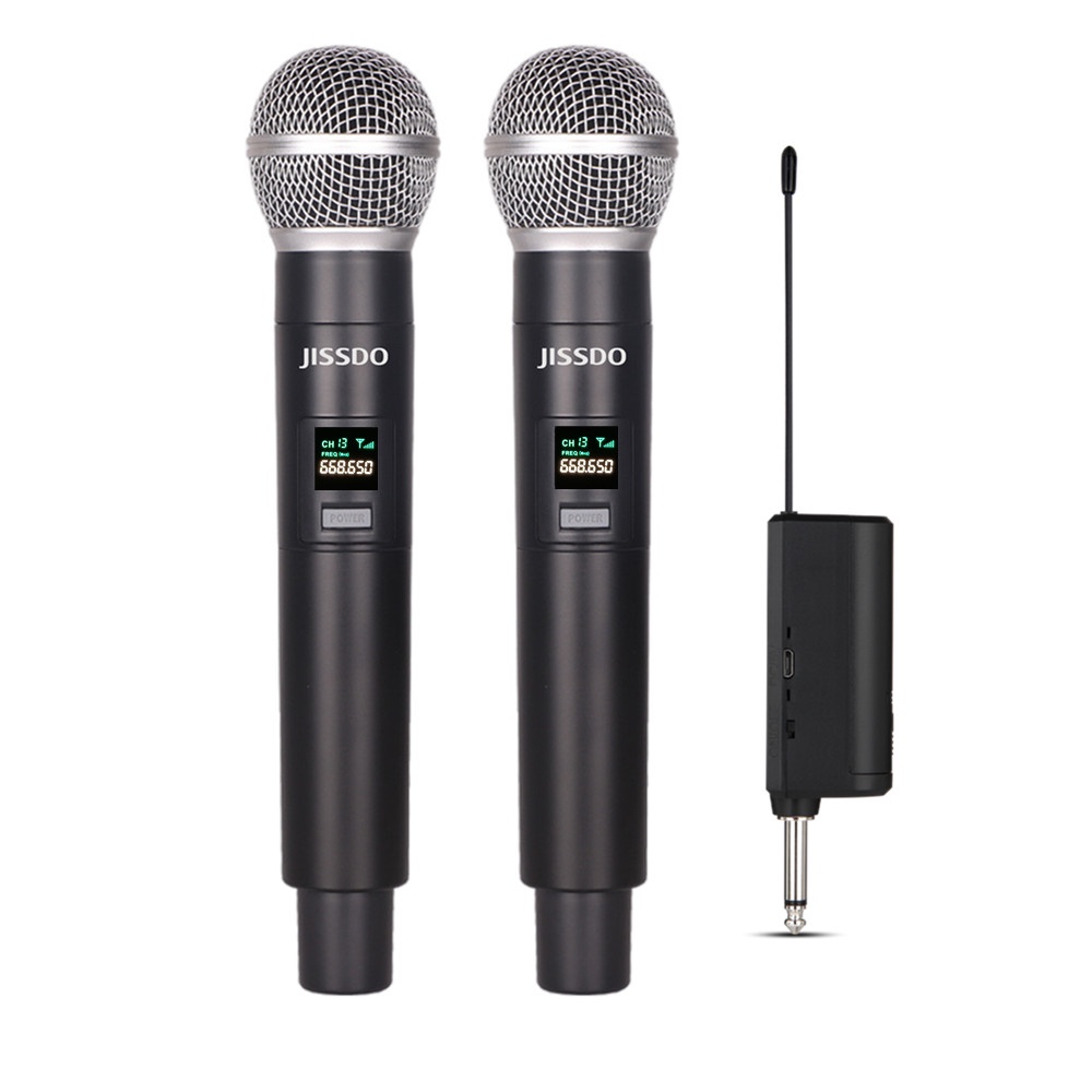 Wireless Microphones,JISSDO Handheld Mic with Receiver,Dynamic