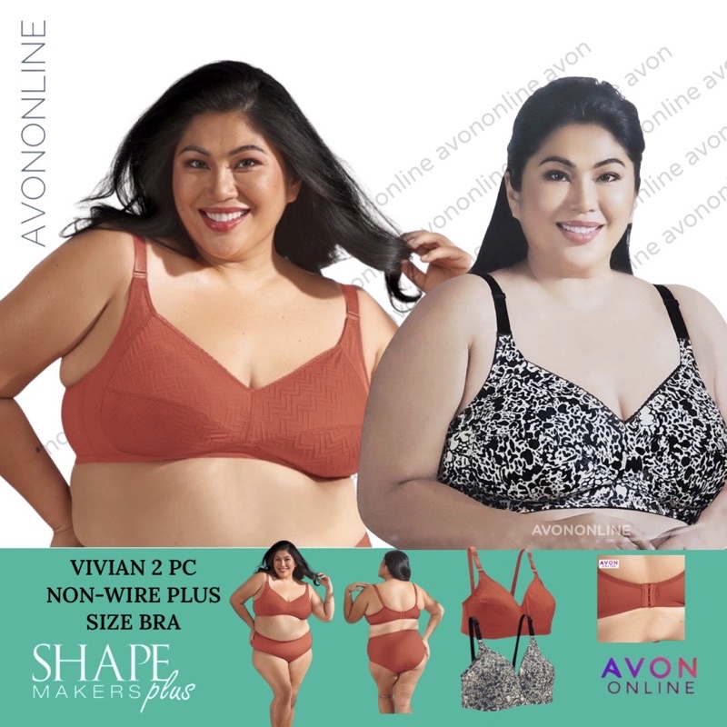 Avon Plus Size Bra for Women VIVIAN Non-Wire 2-pc Bra Set Seamless