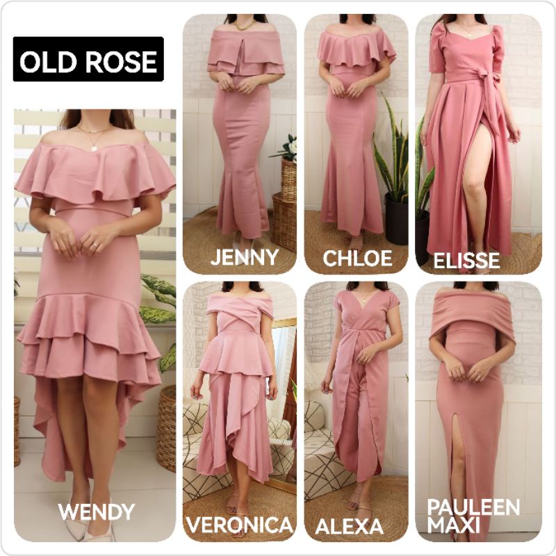 Color old shop rose dress