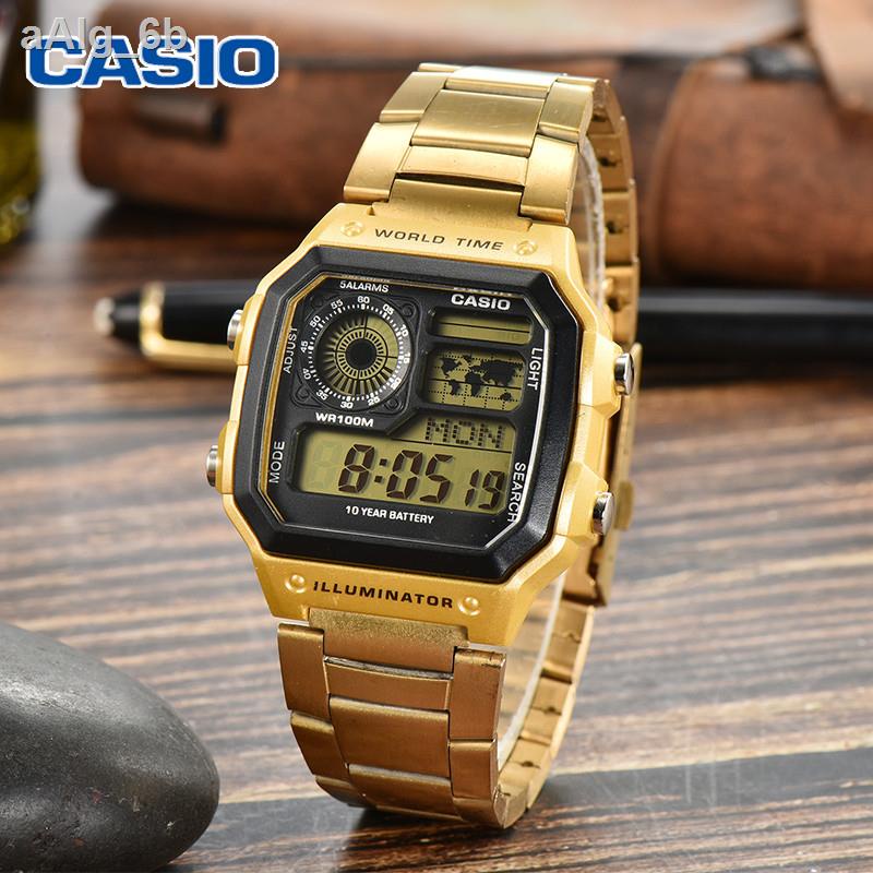 Casio world clearance time watch gold