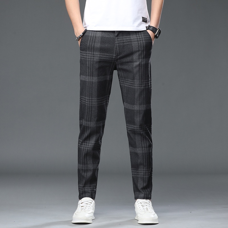 iuHoo]Men's Pants Korean Casual Pants For Men Slacks & Formal For Office  With Free Belt