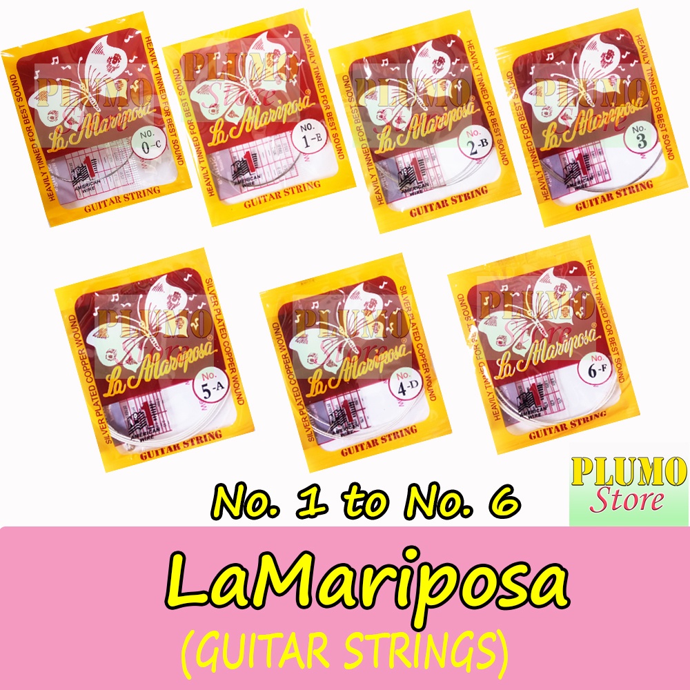 GUITAR STRING LaMariposa no.0 1 2 3 4 5 6 per piece Shopee