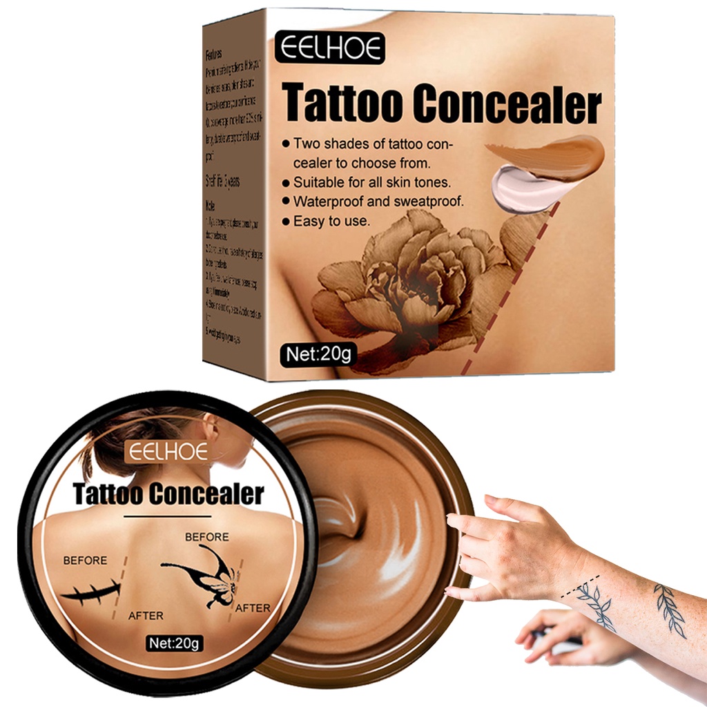 Scar Concealer,Tattoo Concealer Waterproof Makeup Skin Scar Dark