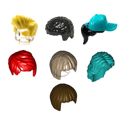 Lego discount minifigure hair