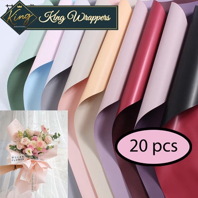 20pcs Korean Flowers Paper Packaging Gift Wrapping Neutral Color Florist Wrapping  Paper Flowers Bouquet Supplies