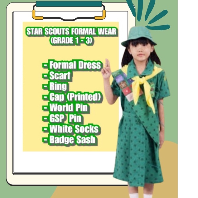 GSP STAR SCOUT UNIFORM Dress only ( 3 to 11 Yrs old )