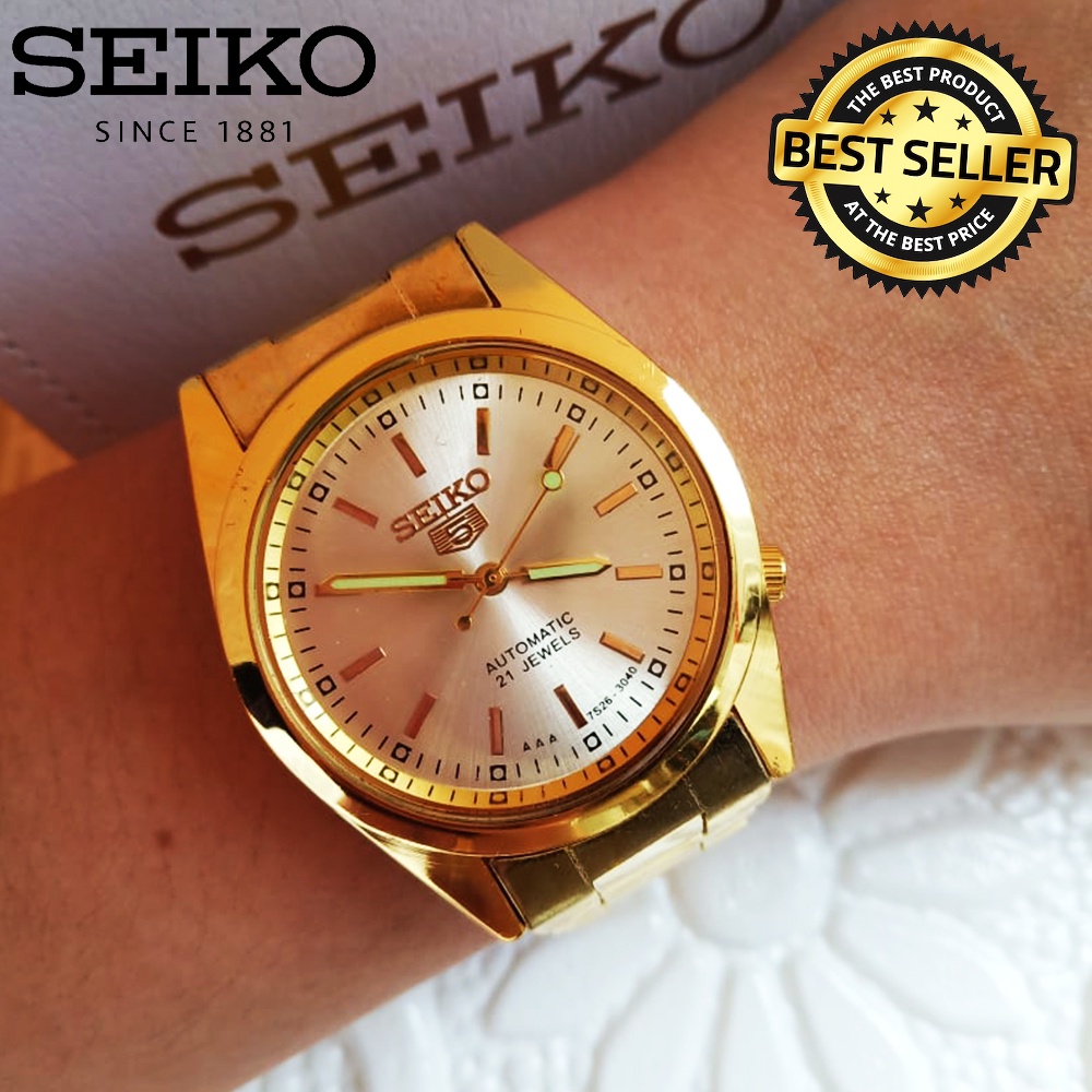 Seiko gold 2024 watch automatic