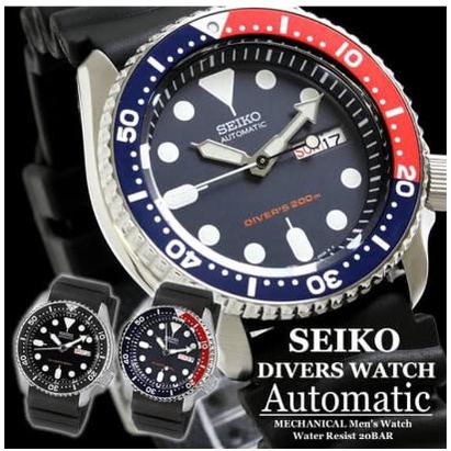 MM Seiko Divers WATERPROOF DOUBLE DATE Stainless buckle Automatic