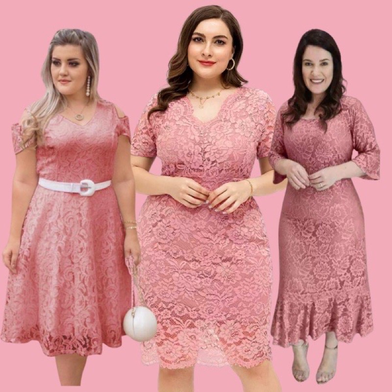 Mineshop168 OLD ROSE DRESS COLLECTION XL wedding ninang dress formal dress plus size dress Shopee Philippines