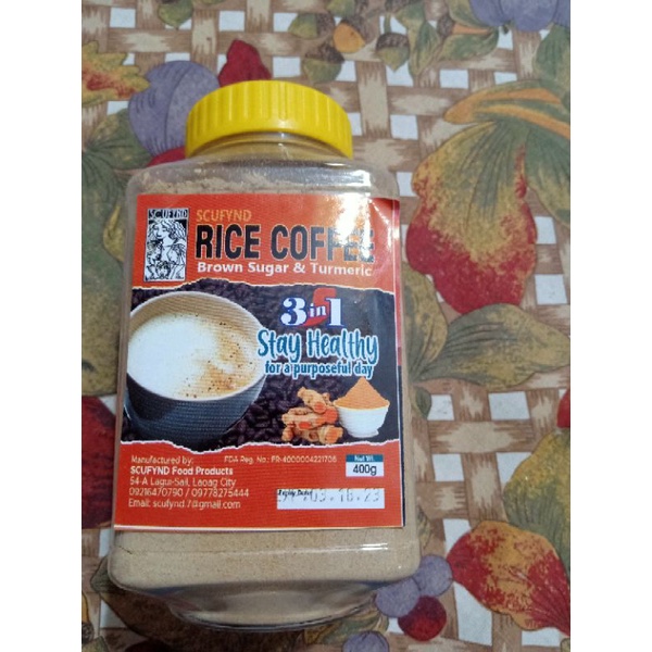 Rice Coffee 3in1-(Brown rice, Sugar, Turmeric)