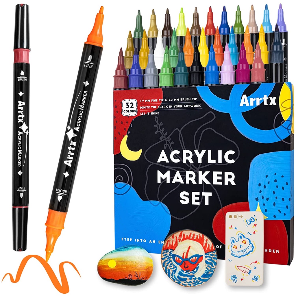 Arrtx 31 Pieces Professional Art Supplies Kit with Graphite Pencils,  Charcoal Pencils, 50 Pages Sketchbook, Paper Erasable Pen, Craft Knife,  Canvas