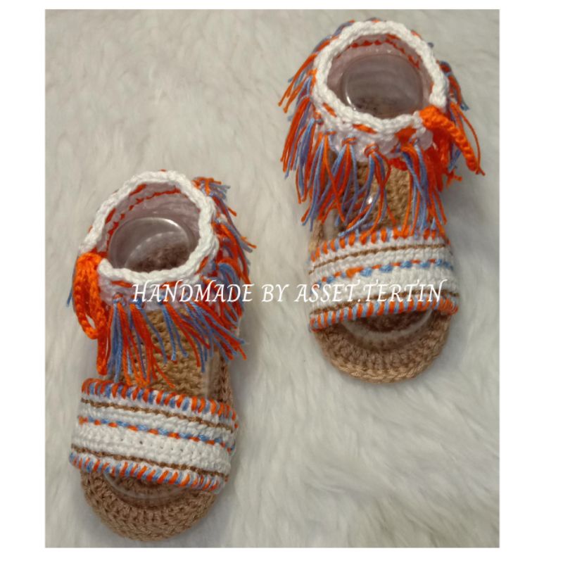 Crochet baby boho online sandals