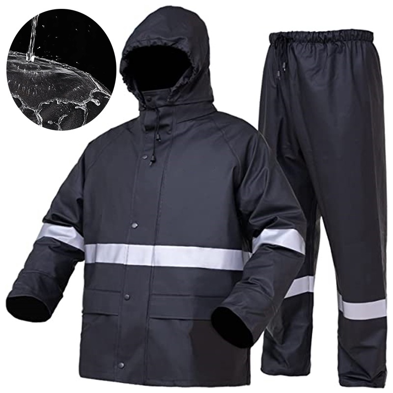 Rain gear with deals reflective stripes