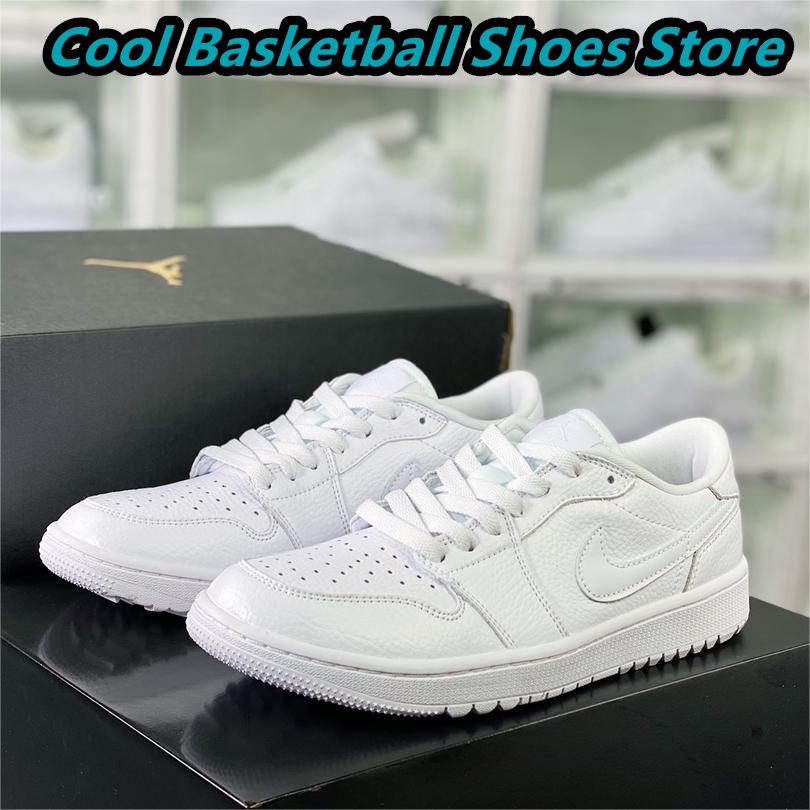 Nike Jordan 1 Golf “Triple White” Low Cut Basketball Shoes Casual