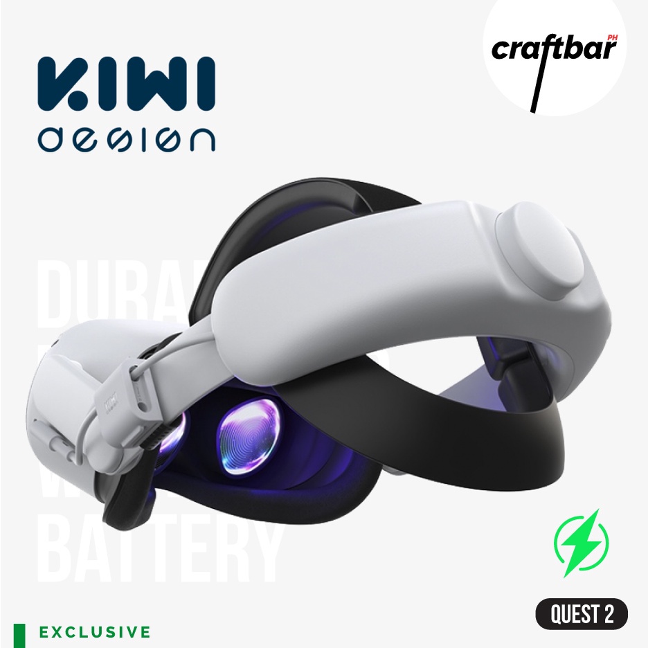 KIWI design 6400mAh Battery Head Strap For Oculus Quest 2 Power