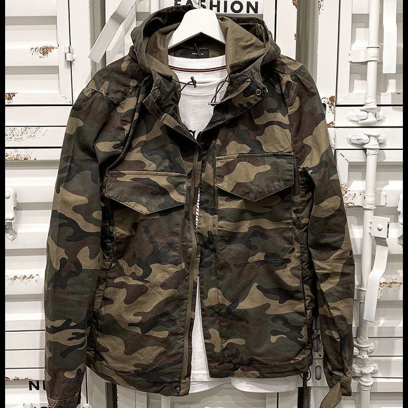 Camouflage jacket hot sale with hood