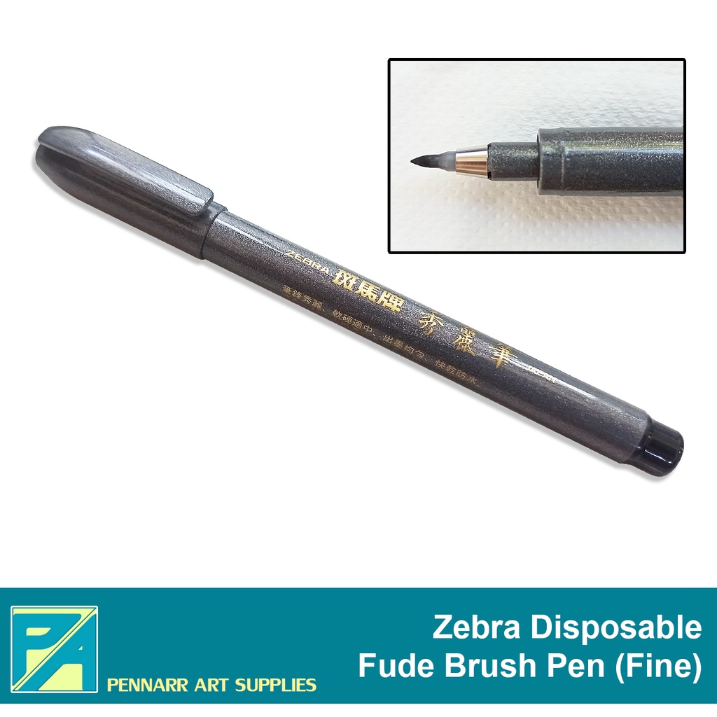 Zebra P-WF1 Brush Pen, Brush Sign, Fine Point