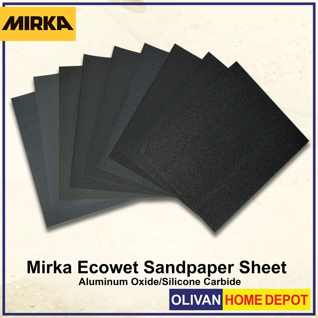 MIRKA Ecowet Aluminum oxide Silicone Carbide Sandpaper Sheet