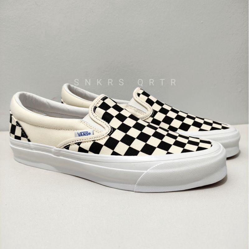 Cheap slip shop on checkerboard vans