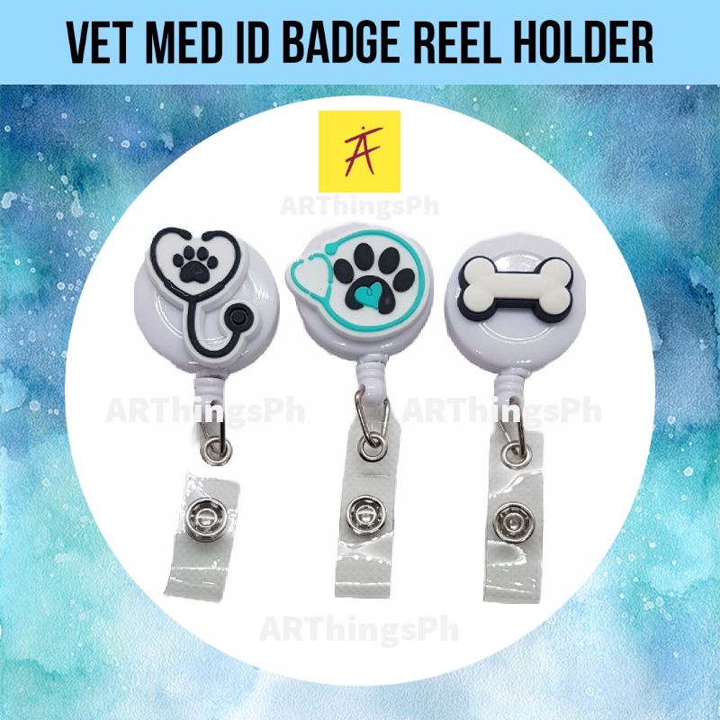 Medical ID Badge Reel - Retractable ID Holder - Med Tech - Rad