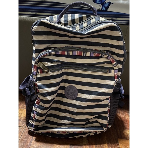 Kipling striped backpack new arrivals