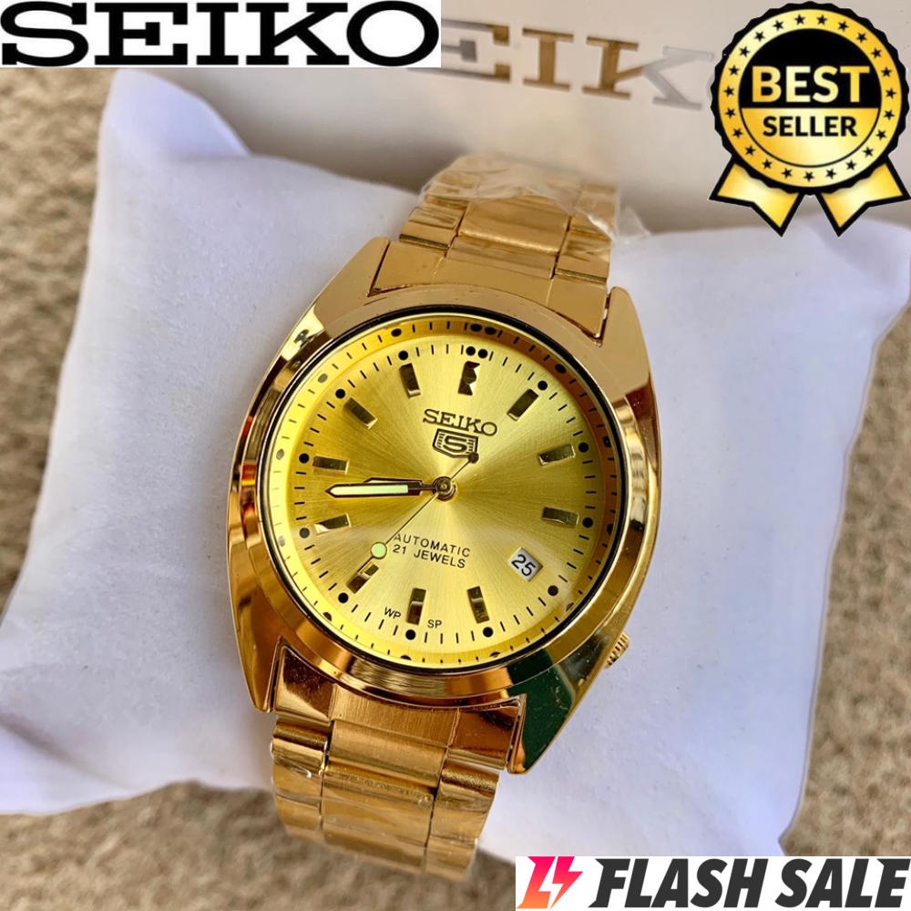 Seiko 5 shop automatic gold watch