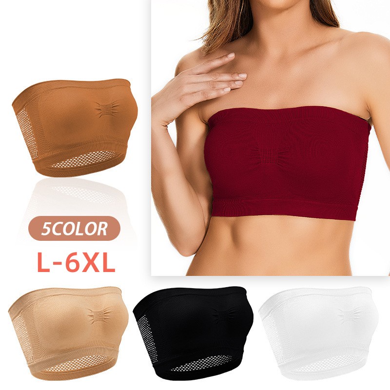 Women flat chest wrapped body sculpting wrapped chest tube bra strapless  crop top - AliExpress