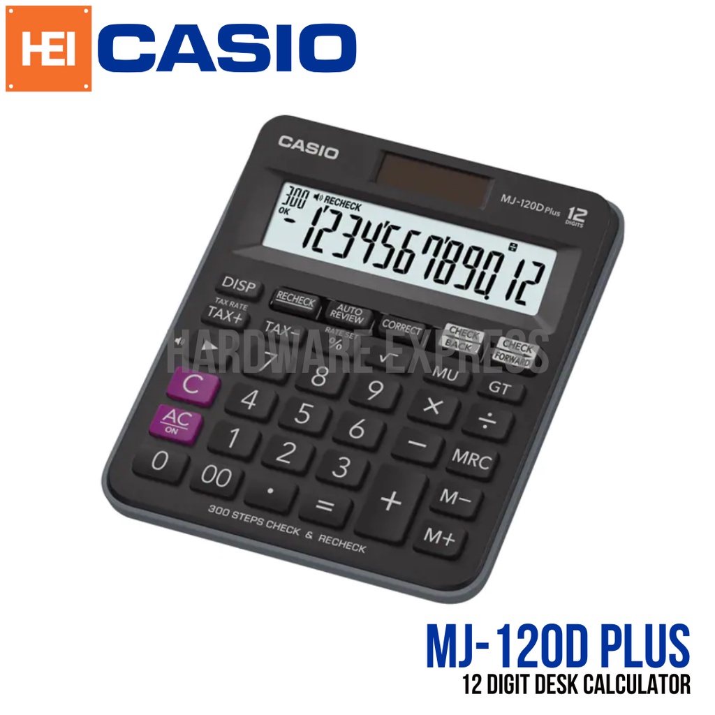 CASIO MJ 120D Plus 12 Digit Calculator Check Recheck Shopee